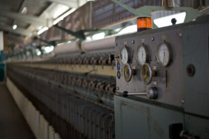 Industrial textile machinery in regional Victoria representing Australian manufacturing