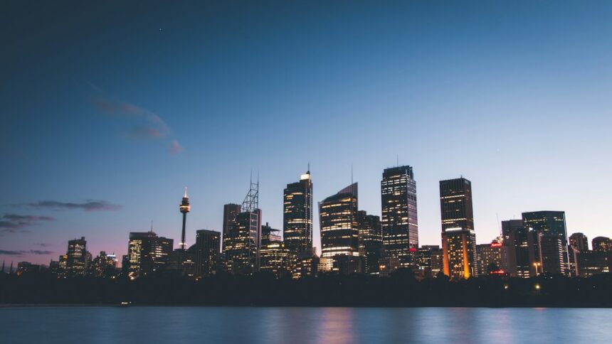 Australian city and digital infrastructure representing data centre growth and grid demand