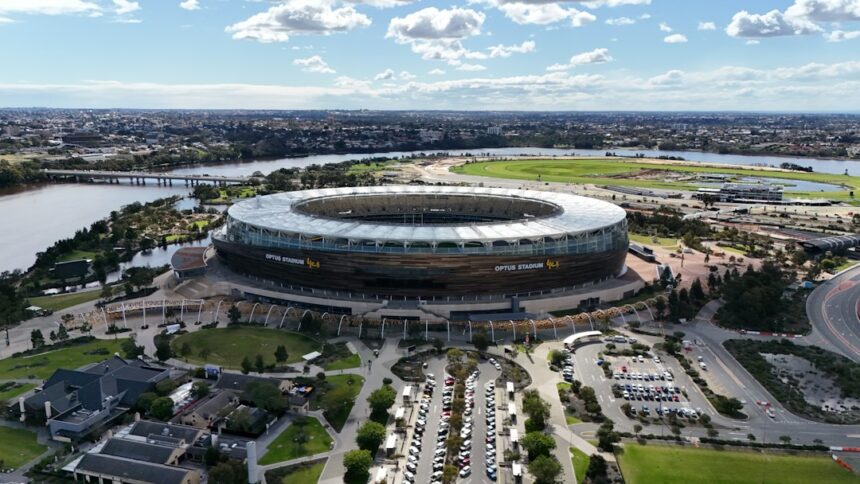 Illustrative Australian stadium, not the proposed Macquarie Point stadium