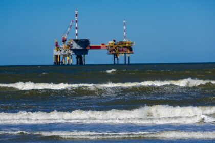 Illustrative offshore energy infrastructure in ocean waters